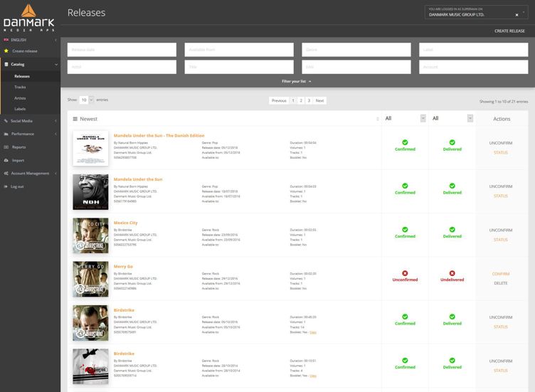 Record label accounting software